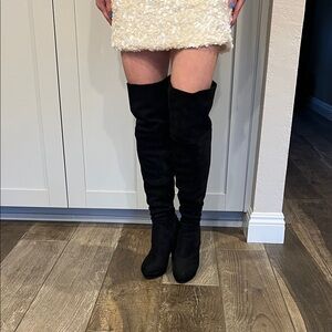 Over-the-Knee Black Suede Women’s Boots